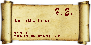 Harmathy Emma névjegykártya
